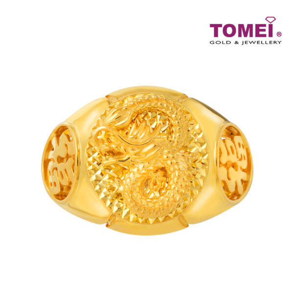 TOMEI Blessed Dragon Ring, Yellow Gold 916