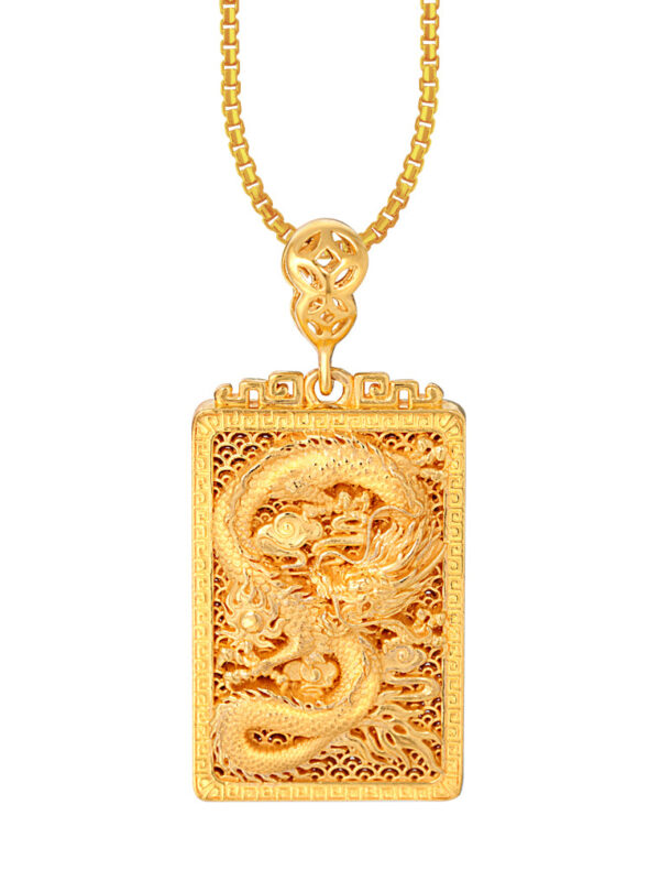 TOMEI Dragon Pendant, Yellow Gold 916