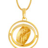 TOMEI Movable Abacus in a Circle Pendant, Yellow Gold 916