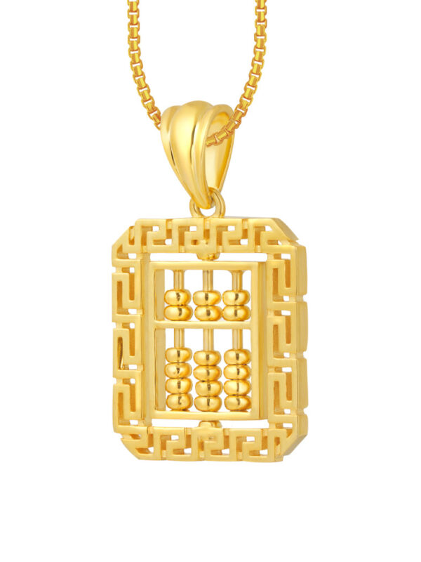 TOMEI Abacus Pendant, Yellow Gold 916