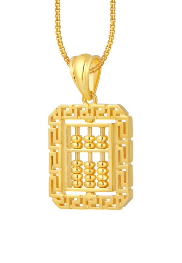 TOMEI Abacus Pendant, Yellow Gold 916
