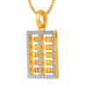 TOMEI Diamond Cut Collection Abacus Pendant, Yellow Gold 916