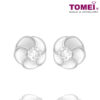 Swirl Flower Diamond Earrings | Tomei White Gold 375 (9K) (E1155)