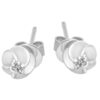 Swirl Flower Diamond Earrings | Tomei White Gold 375 (9K) (E1155)