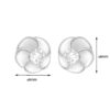 Swirl Flower Diamond Earrings | Tomei White Gold 375 (9K) (E1155)