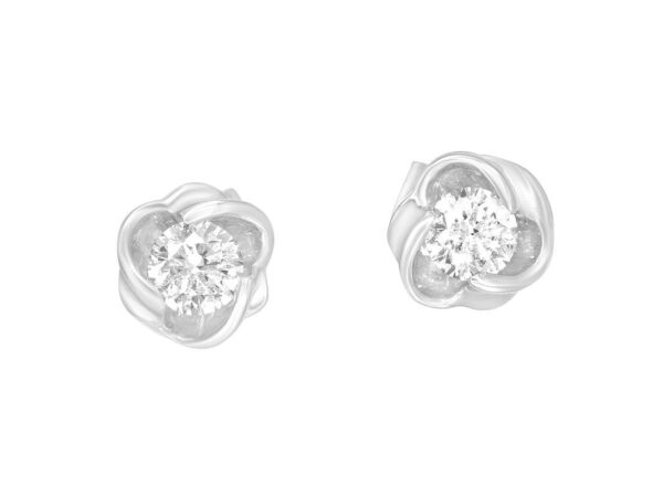Tomei "Wrap You in a Hug" Diamond Earrings, White Gold 375