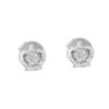 TOMEI Diamond Crown Earrings, White Gold 375 (9K)  (E1706)