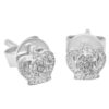 TOMEI Diamond Crown Earrings, White Gold 375 (9K)  (E1706)
