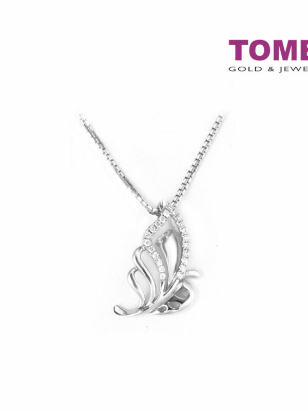 TOMEI Pendant Set, Diamond White Gold 375 (P4700)