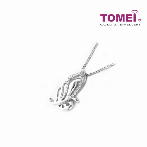 TOMEI Pendant Set, Diamond White Gold 375 (P4700)