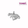 TOMEI Energetic Leopard Pendant, Diamond White Gold 750