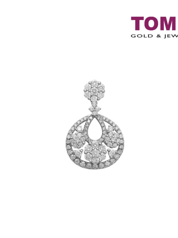 TOMEI Alunan Kasih Diamond Pendant, White Gold 750 (P6107)