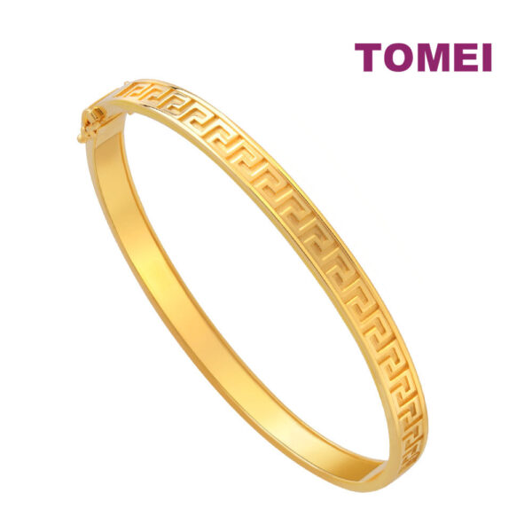 TOMEI Meander Style Bangle, Yellow Gold 916