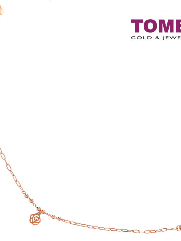 TOMEI Petal Charm Bracelet, Rose Gold 750