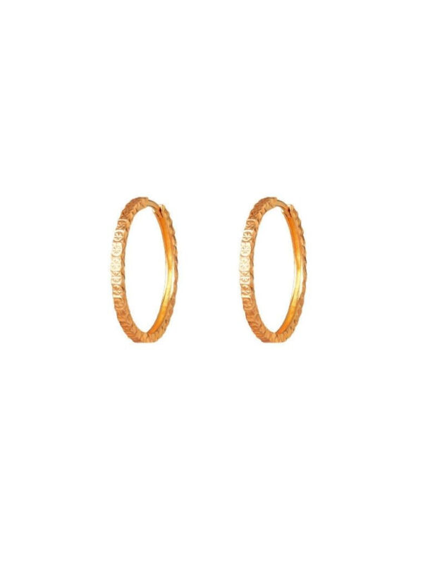 TOMEI Loop Earrings, Yellow Gold 375