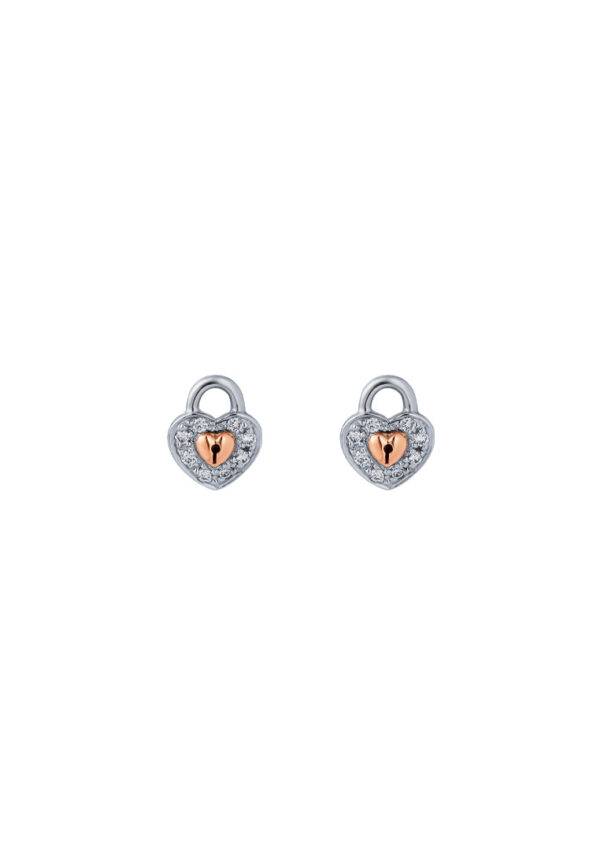 TOMEI Love Lock Sweetheart Collection Diamond Set, White Gold 750