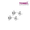 TOMEI Lovingly Luminous Hearts Duo Earrings, White Gold 585 (E2023)