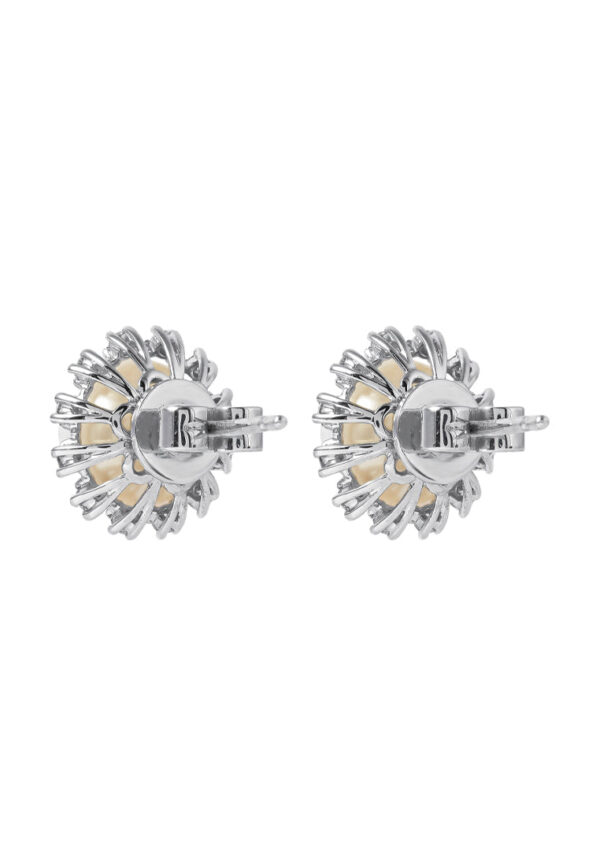 TOMEI Pearl Earrings, White Gold 585