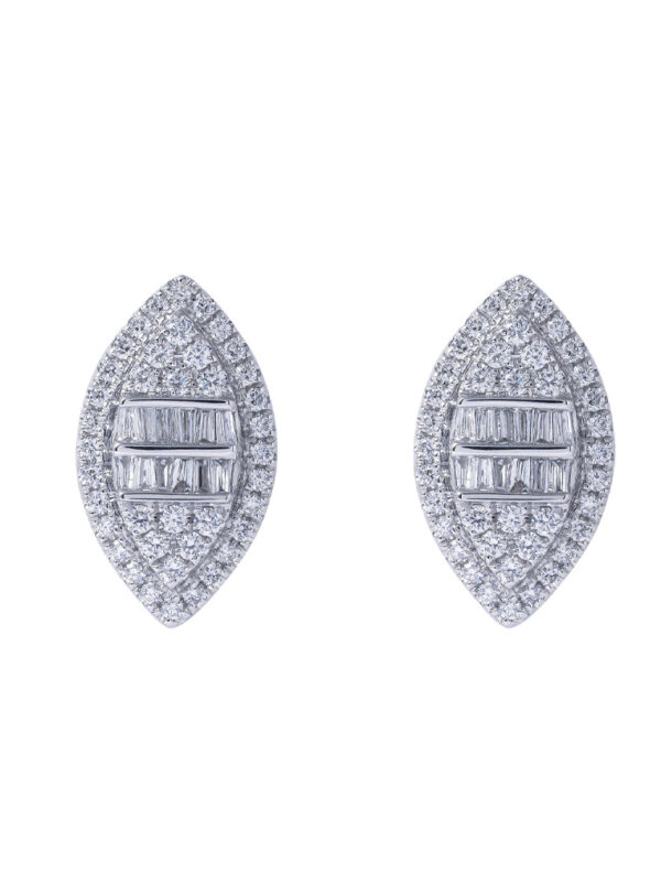 TOMEI Diamond Earrings, White Gold 750
