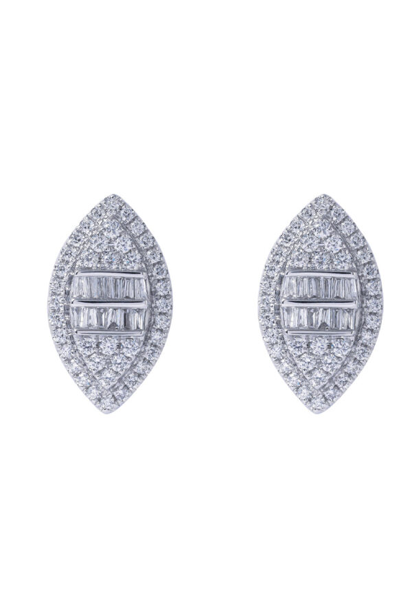 TOMEI Diamond Earrings, White Gold 750