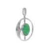 TOMEI Jade Pendant, White Gold 750