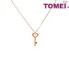 TOMEI Key To Happiness Diamond Necklace, Rose Gold 750