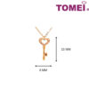 TOMEI Key To Happiness Diamond Necklace, Rose Gold 750
