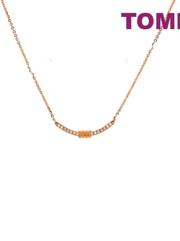 TOMEI Diamond Necklace, Rose Gold 750