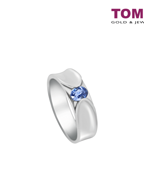 TOMEI Homme Series, Ring with Sapphire Sophistication, Silver 925 + Palladium (HOM-R2536)