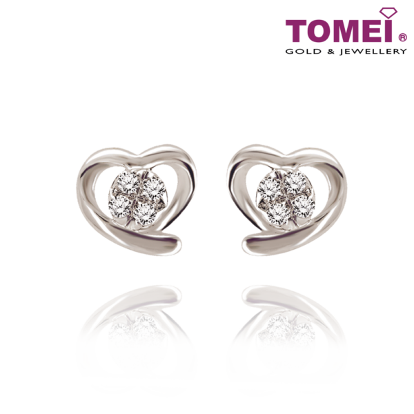 Hold My Heart Earrings | Tomei White Gold 585 (E1753)