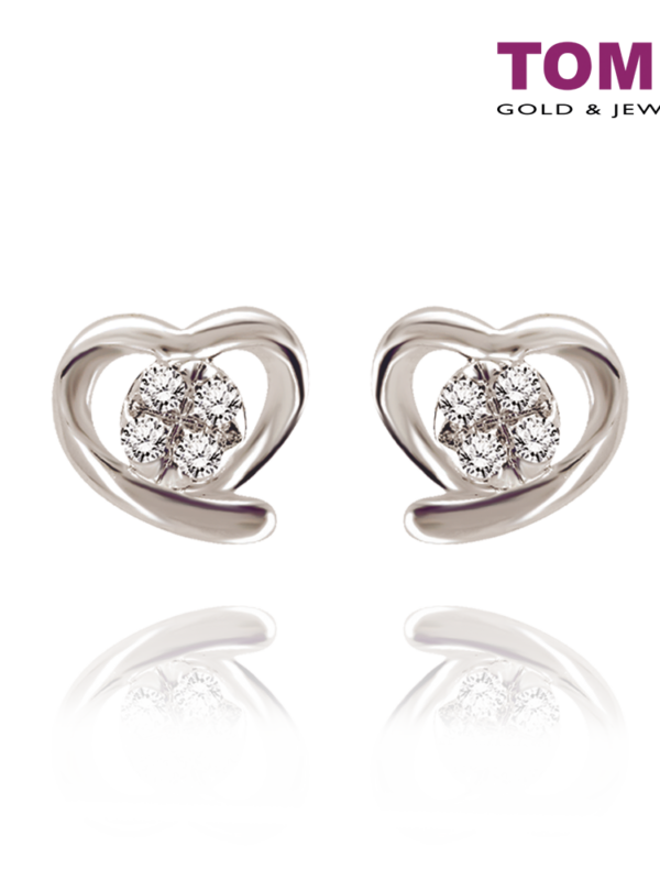 Hold My Heart Earrings | Tomei White Gold 585 (E1753)