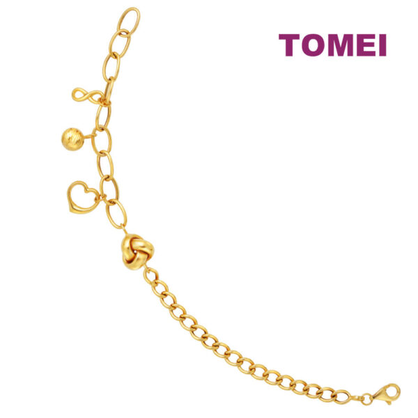 TOMEI Four-Happiness Bracelet, Yellow Gold 916