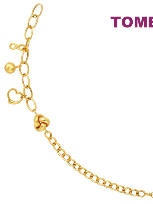 TOMEI Four-Happiness Bracelet, Yellow Gold 916
