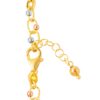 TOMEI Lusso Italia Triple Tone Trace Bracelet, Yellow Gold 916