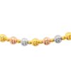 TOMEI Lusso Italia Grande Triple Tone Ball Bracelet, Yellow Gold 916