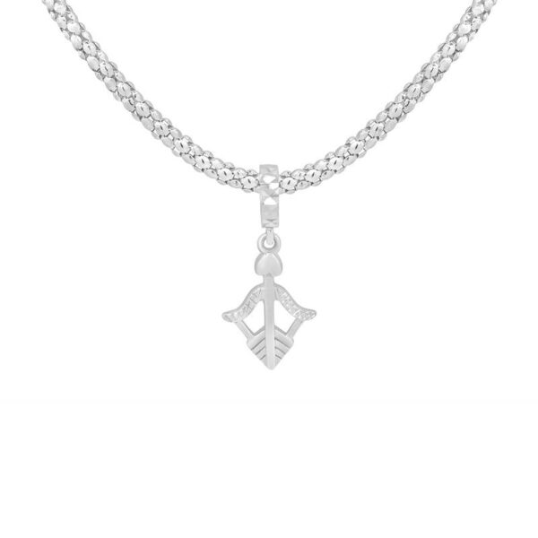 TOMEI Be My Valentine Arrow Charm, White Gold 585