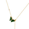 TOMEI Blessings Abound Butterfly Jade Necklace, Yellow Gold 750