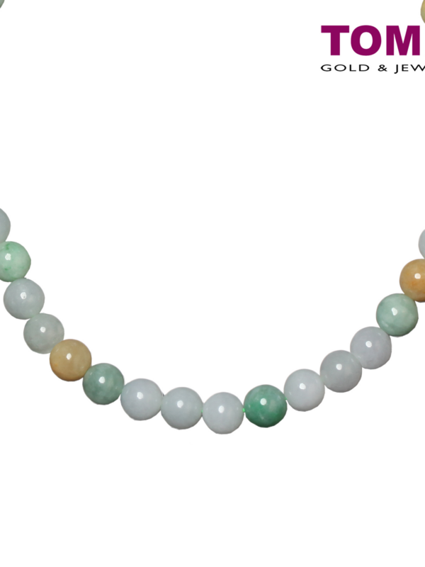 TOMEI Palace Grace Mixed Green Jade Necklace | Jade Grade A (JN-XX)