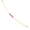 TOMEI Gemstones with Diamond Bracelet Double Strands, Yellow Gold 375