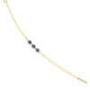 TOMEI Gemstones with Diamond Bracelet Double Strands, Yellow Gold 375