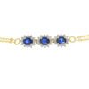 TOMEI Gemstones with Diamond Bracelet Double Strands, Yellow Gold 375