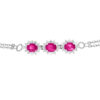 TOMEI Gemstones with Diamond Bracelet Double Strands, White Gold 375