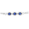 TOMEI Gemstones with Diamond Bracelet Double Strands, White Gold 375