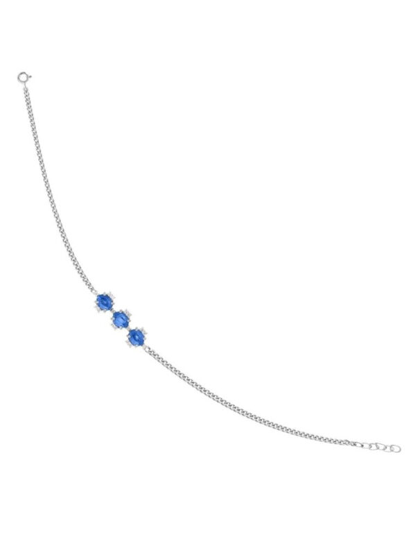 TOMEI Gemstones with Diamond Bracelet, White Gold 375