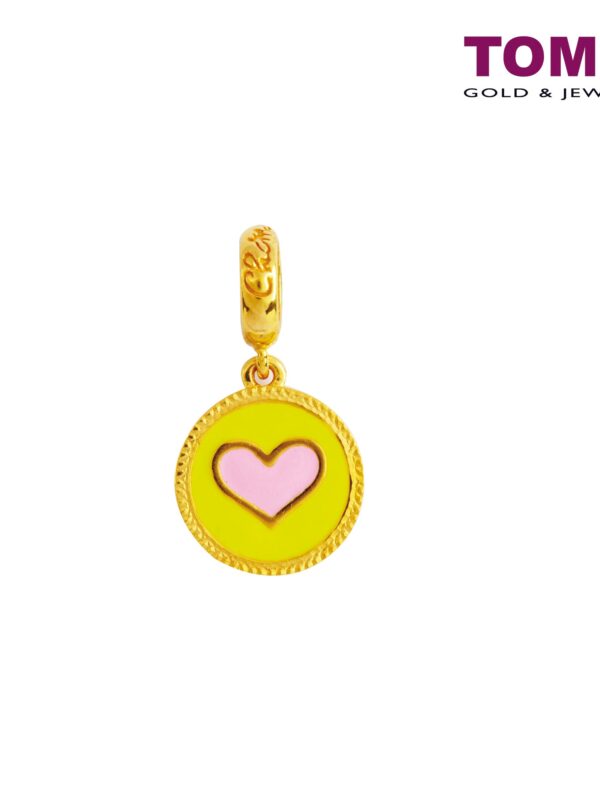 TOMEI Love Medal Charm, Yellow Gold 916
