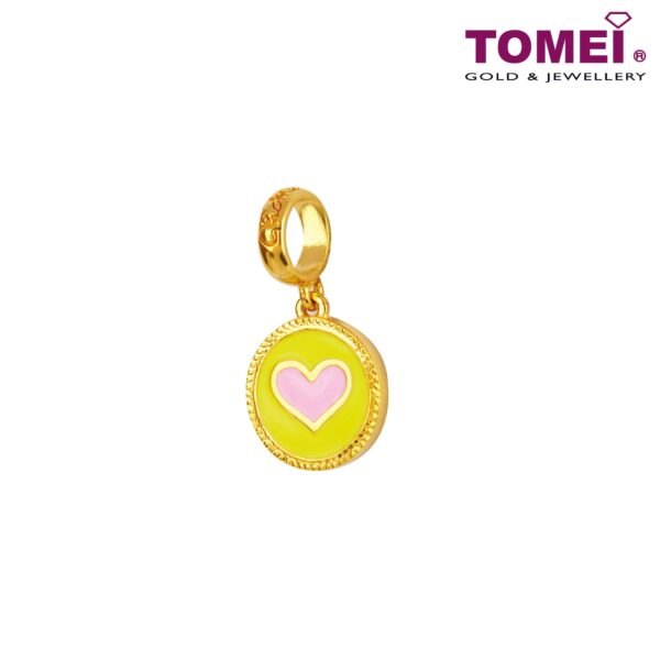 TOMEI Love Medal Charm, Yellow Gold 916