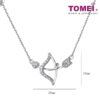 TOMEI Cupid's Arrow Diamond Necklace, White Gold 375