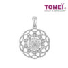 TOMEI Koleksi Endora Diamond Pendant, White Gold 750
