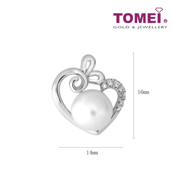 TOMEI Pearl Diamond Pendant Set, White Gold 375+585 (P2905V)