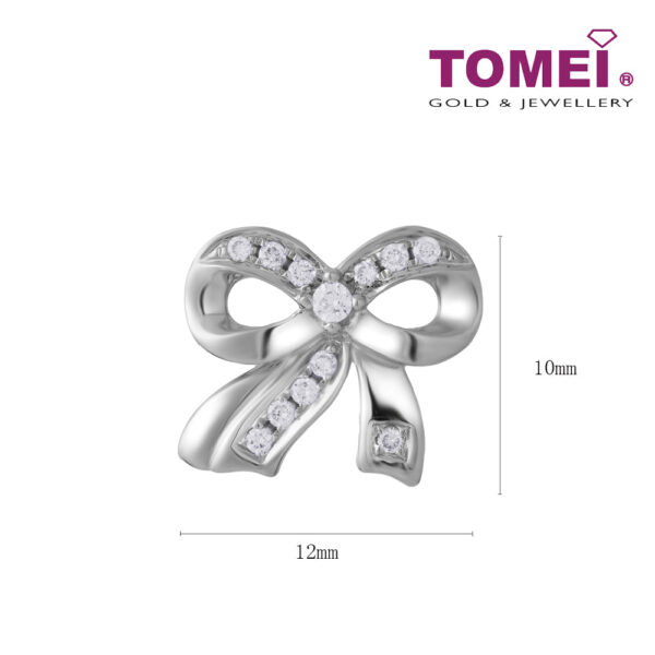 TOMEI Dazzle Bow Pendant, Diamond White Gold 750 (P6167)